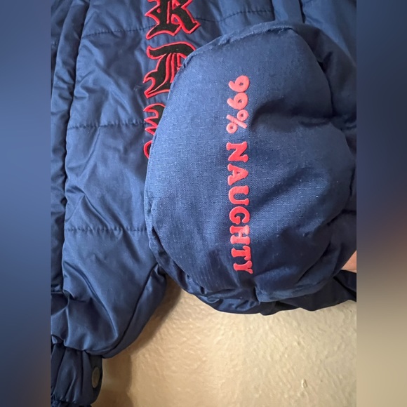 NWT Ed Hardy x Christian Audigier 3-6m Navy Snowsuit - Picture 5 of 13